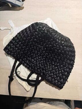 Authentic The Row Estelle Raffia Bag Black Brand new